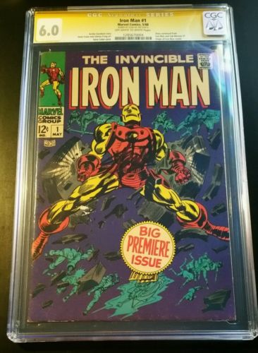 Iron Man 1 1968 Signed Stan Lee Autograph Marvel Comic CGC 6