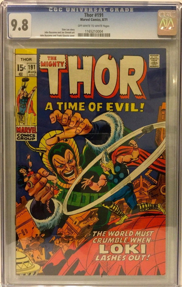 THE MIGHTY THOR 191 CGC 98 OWW STAN LEE  JOHN BUSCEMA CLASSIC