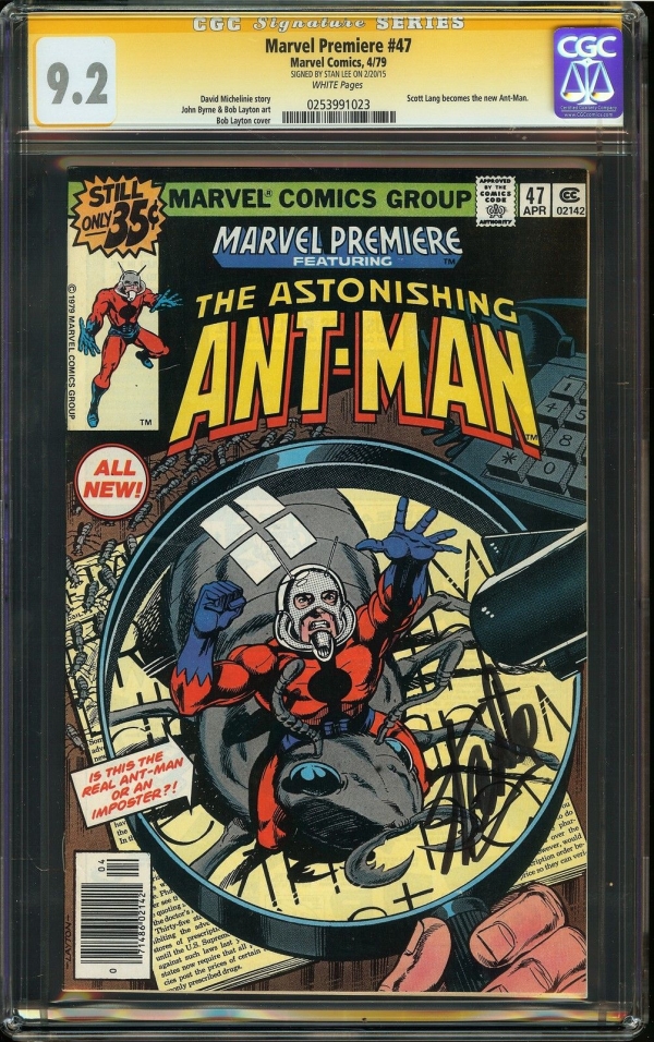 Marvel Premiere 47 CGC 92 NM SIGNED STAN LEE Layton art NEW ANTMAN Scott Lang