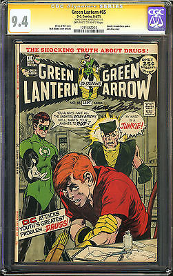 Green Lantern 85 CGC 94 NM OWW SIGNED NEAL ADAMS DC Comics Antidrug story