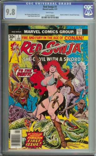 RED SONJA 1 CGC 98 WHITE PAGES