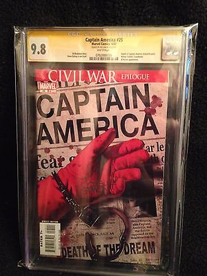 Captain America 25 CGC 98 Signature Series Death Cap by creator Joe Simon