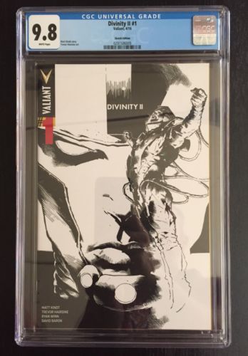 DIVINITY II 2 ISSUE 1 CGC 98 NMMT HAIRSINE SKETCH VARIANT VALIANT