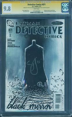 Batman Detective Comics 871 CGC SS 98 Francavilla Scott Snyder 2 Signed Top 1