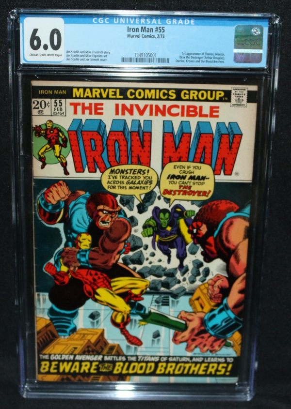 Iron Man 55  1st App of Thanos  Drax the Destroyer  CGC Grade 60  1973