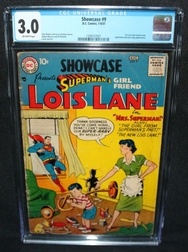 Showcase 9  1st Lois Lane Tryout Issue  CGC Grade 30  1957