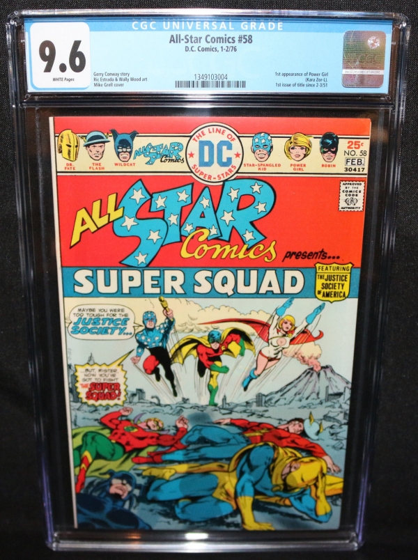 AllStar Comics 58  1st App of Power Girl  CGC Grade 96  1976