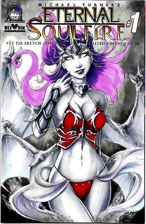 SOULFIRE 1 COLLETTE TURNER SKETCH COVER MICHAEL TURNER VET TIX ASPEN CGC 98