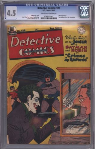 Detective Comics 128 1947 CGC 45 Unrestored OWW Pages Batman Joker