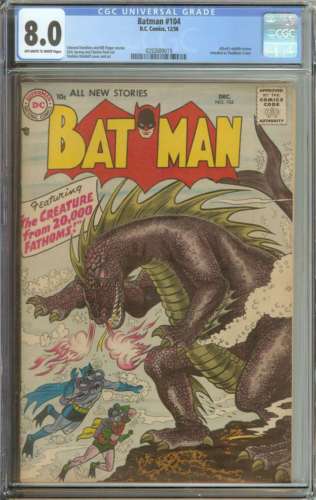 BATMAN 104 CGC 80 OWWH PAGES