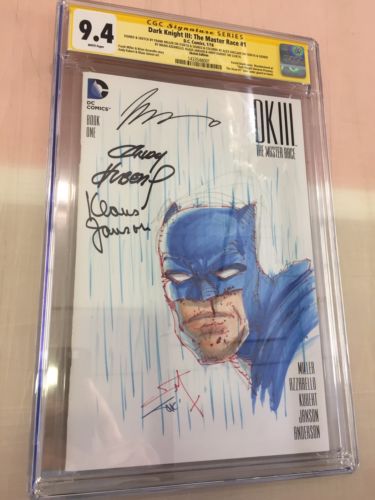 Dark Knight III DK 3 1 CGC SS 5x Sketched by Frank Miller Colored By Sinclair