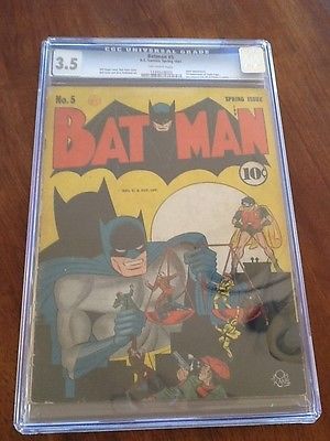 Batman 5 CGC 35 Golden Age 1941