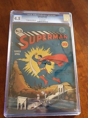 Superman 15 CGC 45 Golden Age 1942