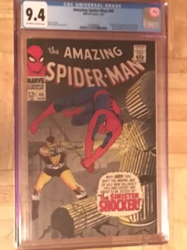 AMAZING SPIDERMAN 46 CGC 94NM1ST SHOCKER MOVIEBOLAND BROTHERS COLLECTION