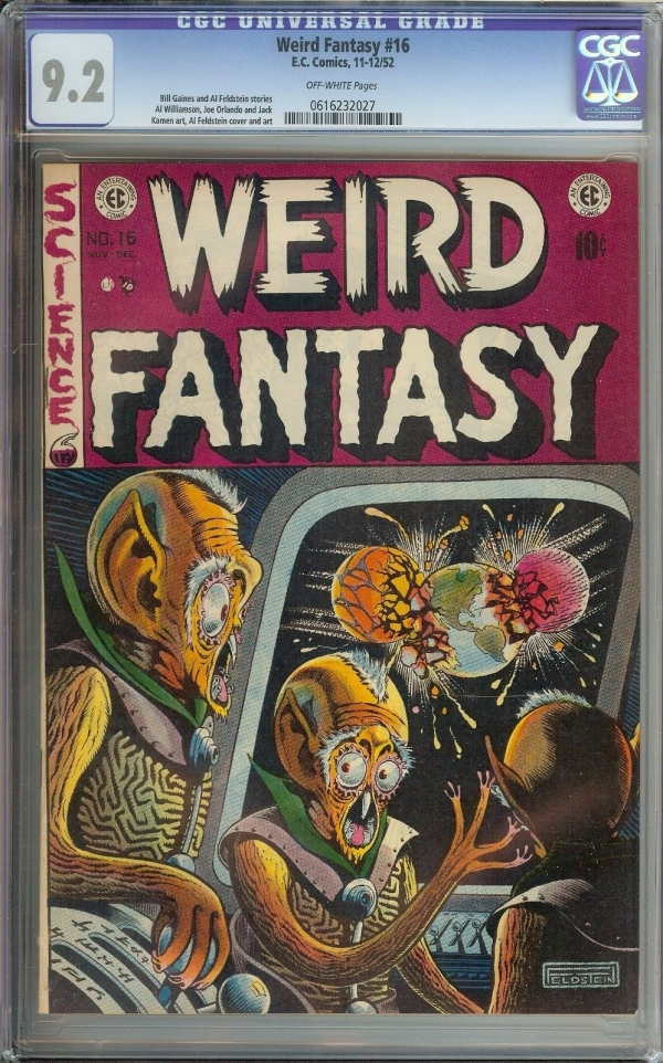 WEIRD FANTASY 16 CGC 92  AL FELDSTEIN COVERART