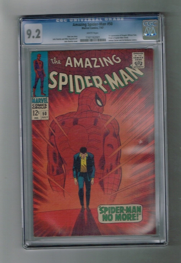 AMAZING SPIDERMAN 50 CGC Grade 92 Silver Age key issue 1st KINGPIN