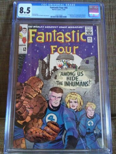 Fantastic Four 45 85 CGC Marvel Silver Age Comic Book 1st Full App of Inhumans