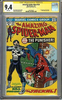 Amazing SpiderMan 129 CGC 94 NM SIGNED STAN LEE 1st App PUNISHER Romita Cover