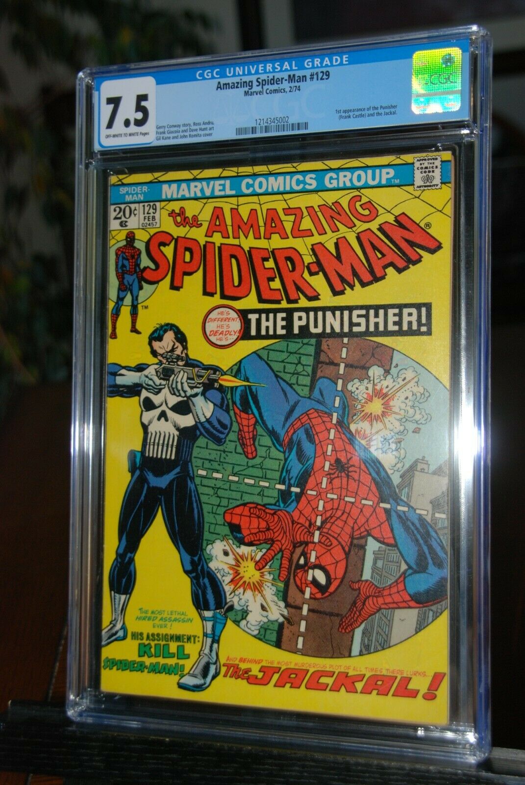 Amazing SpiderMan 129 CGC 75 VF featuring the 1st appearance of Punisher