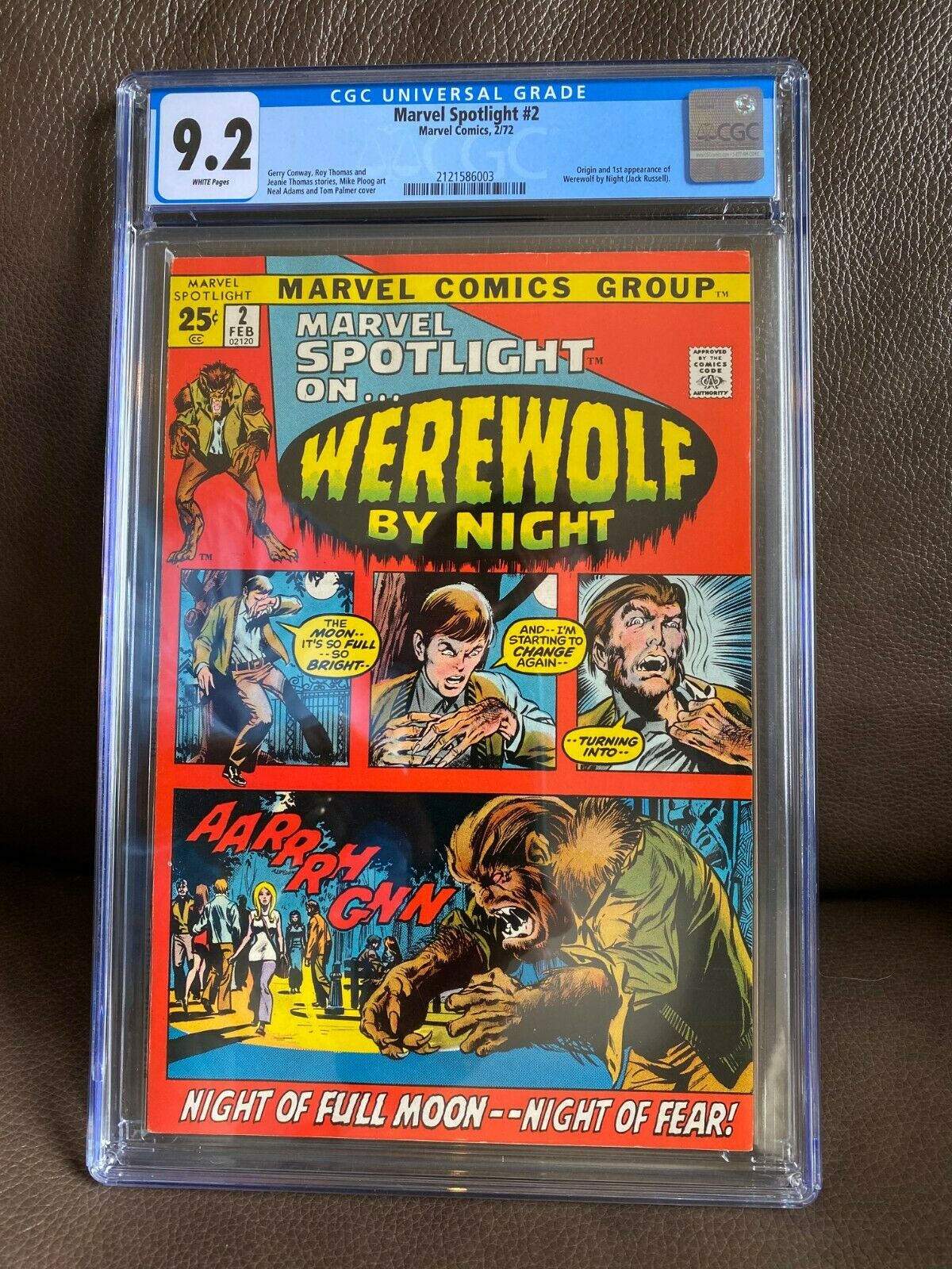 Marvel Spotlight Vol 1 issue 2  92 CGC Werewolf by Night 1972