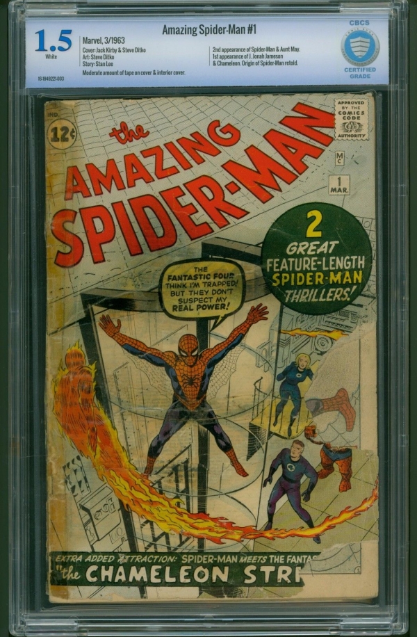 Amazing SpiderMan 1 1963 CBCS Graded 15  Jack Kirby  Stan Lee  Not CGC