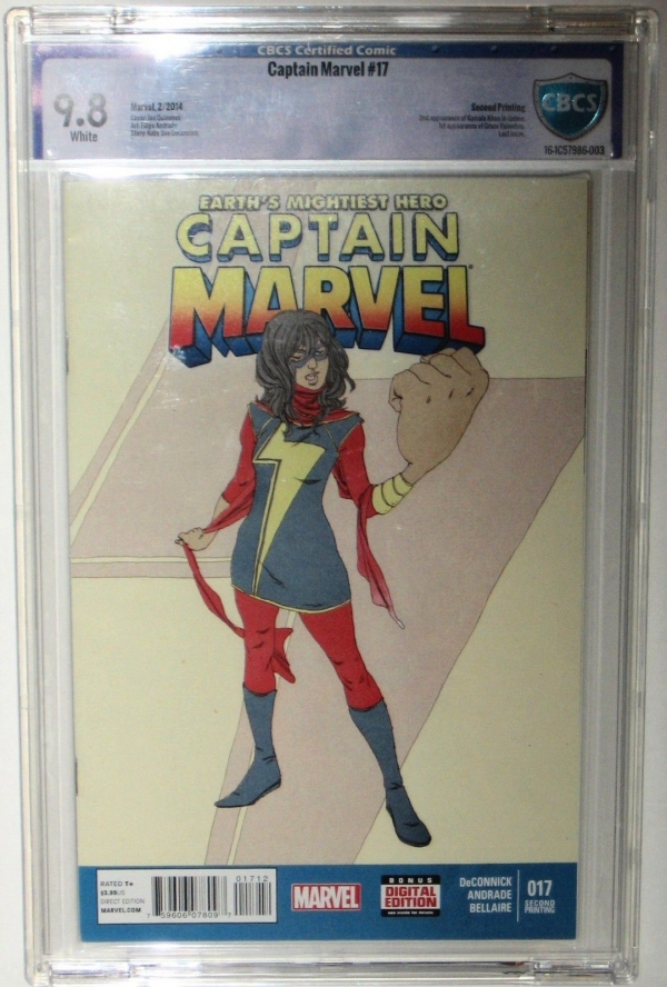 Captain Marvel 17 98 Cbcs  Cgc 2nd Print 2nd Kamala Khan Ms Marvel