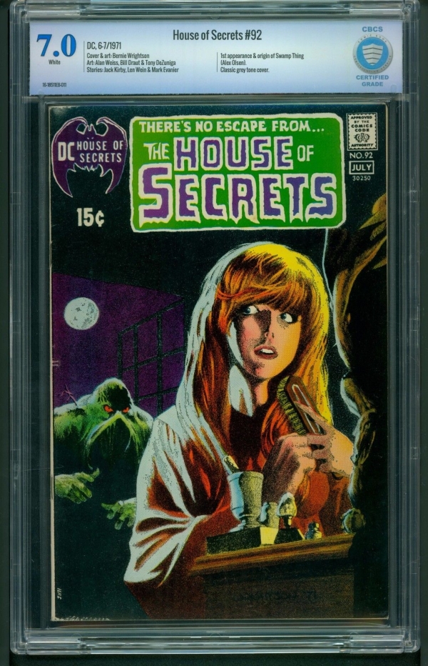 House Of Secrets 92 1971 CBCS Graded 70  1st  Origin Swamp Thing  Not CGC