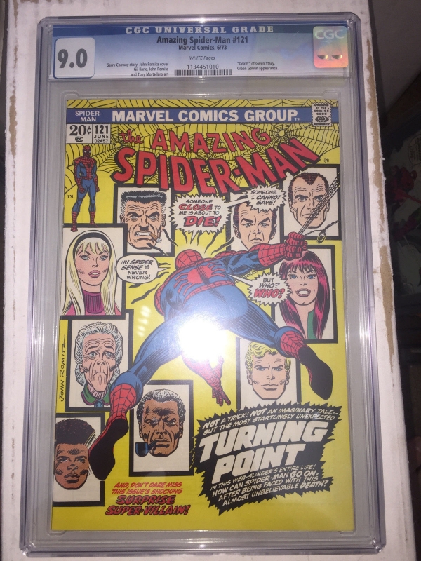 Amazing Spiderman 121 CGC 90 Death of Gwen Stacy Green Goblin free shipping