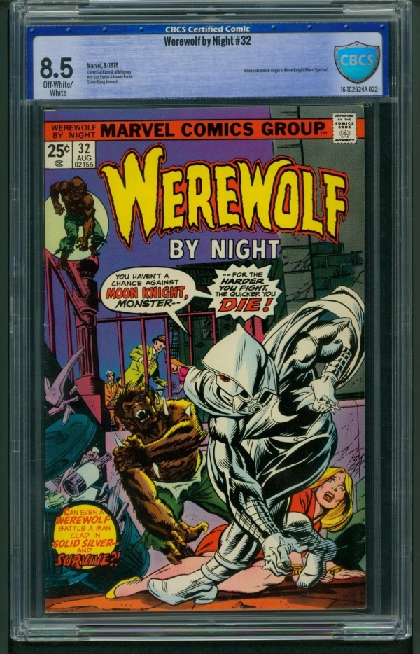 Werewolf by Night 32 1975 CBCS Graded 85  1st Moon Knight  Not CGC