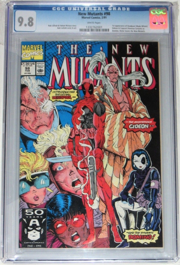 New Mutants 98 First 1st Appearance of Deadpool 98 CGC 1991 Liefeld