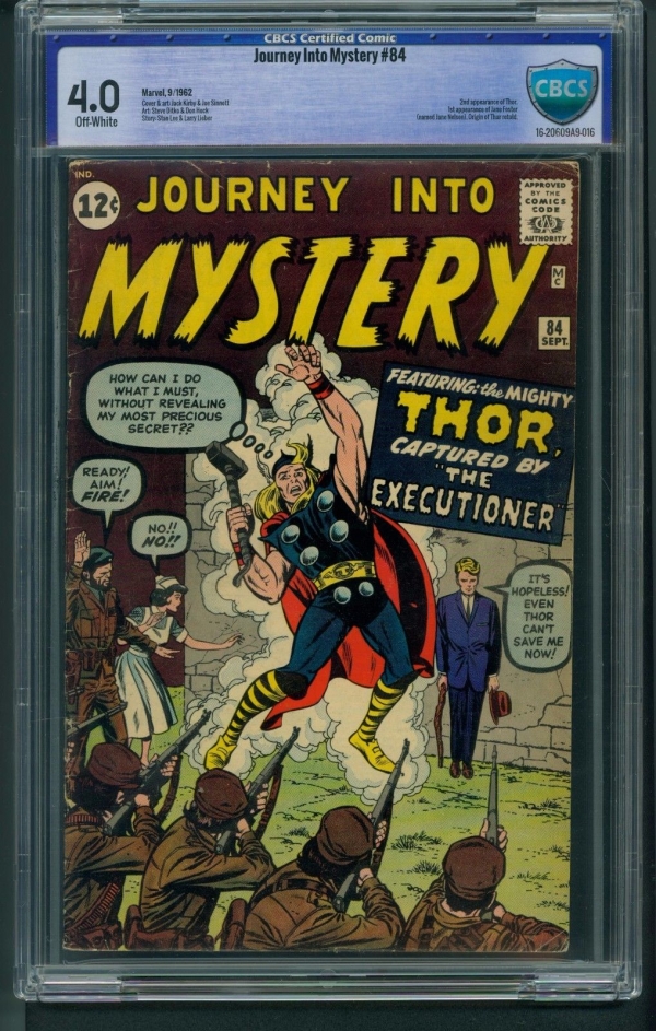 Journey Into Mystery 84 1962 CBCS Graded 40  1st Jane Foster Not CGC