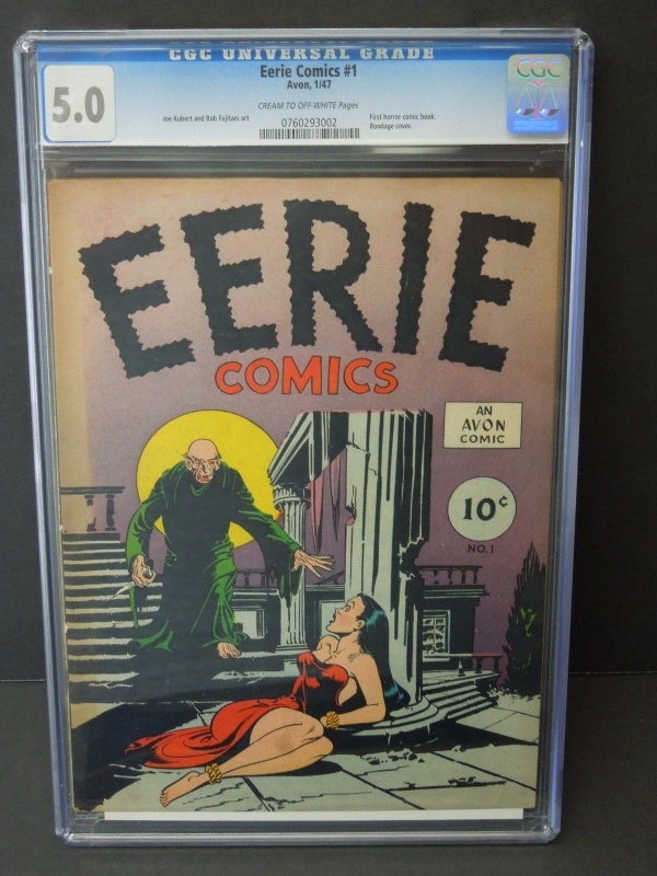 AVON COMICS EERIE 1 1947 CGC 50 GOLDEN AGE HORROR KEY JOE KUBERT ART