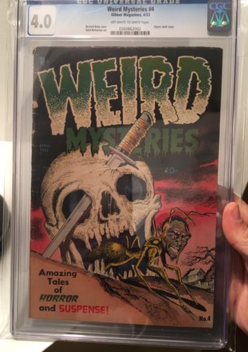 WEIRD MYSTERIES 4  CLASSIC COVER KEY PRECODE HORROR  CGC 40  RARE