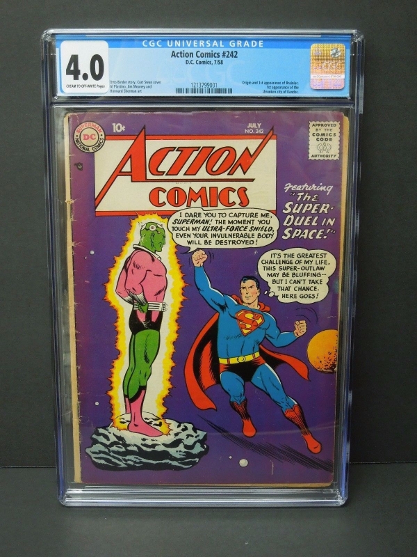 DC ACTION COMICS 242 1958 CGC 40 1st BRAINIAC APPEARANCEORIGIN KEY SUPERMAN