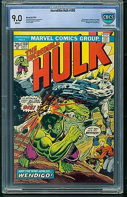 Incredible Hulk 180 1974 CBCS Graded 90  1st Wolverine in Cameo  Not CGC