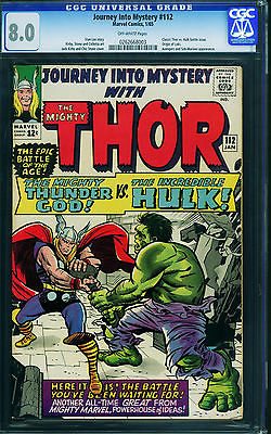 Journey Into Mystery 112 CGC 80 Hulk vs Thor Origin of Loki Marvel 0262668003
