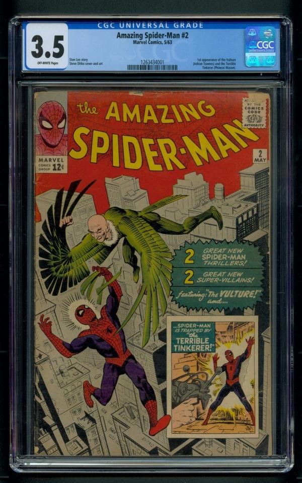Amazing SpiderMan 2 1963 CGC Graded 35  Vulture  Stan Lee  Steve Ditko
