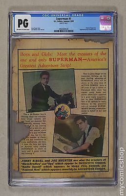Superman 1939 1st Series 1 CGC PG 31 Only 0962660028