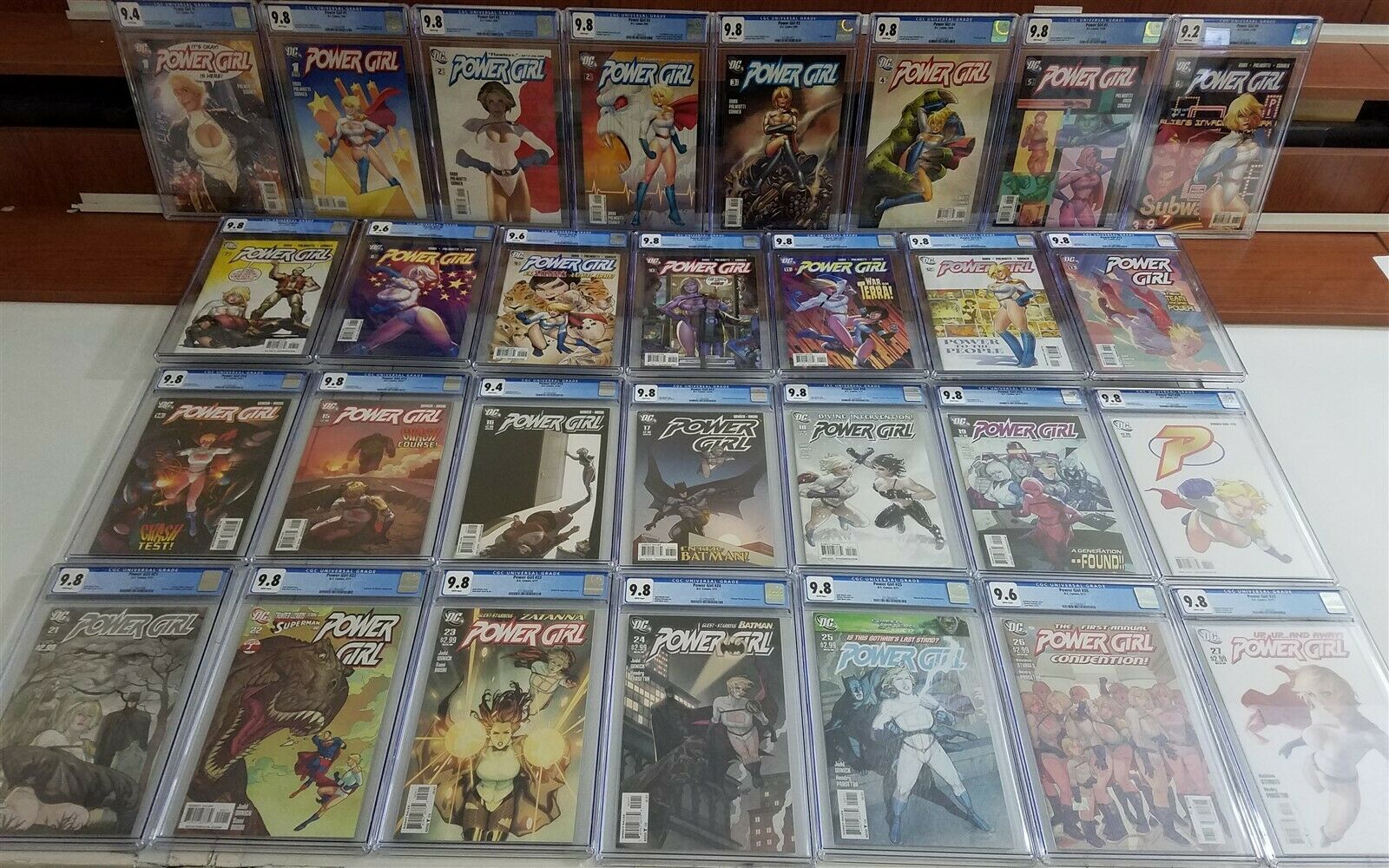 POWER GIRL 127 COMPLETE CGC FULL RUN LOT GRADED 98 Adam Hughes Cover Variants