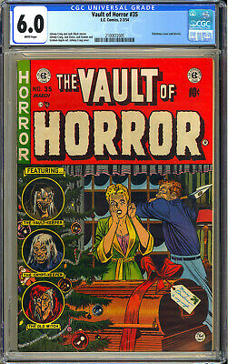 Vault of Horror 35 Very Nice Classic XMas Cover PreCode EC Horror 1954 CGC 60