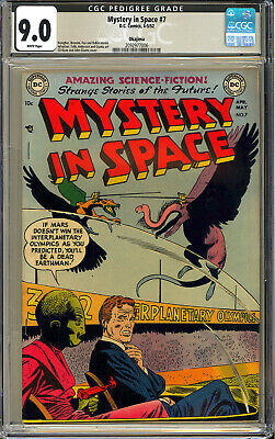 Mystery in Space 7 OKAJIMA Pedigree RARE High Grade DC Comic 1952 CGC 90