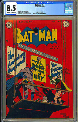 Batman 54 High Grade Original Owner Golden Age DC Comic 1949 CGC 85