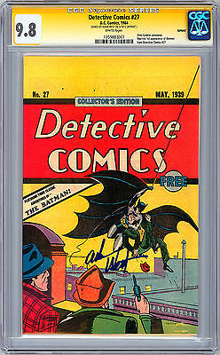 DETECTIVE COMICS 27 CGCSS 98 NM WP SIGNED ADAM WEST RARE OREO REPRINT 1984