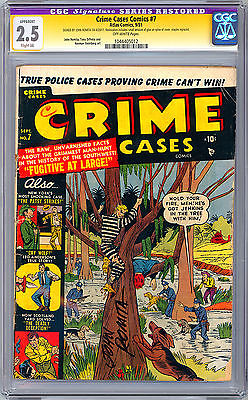 CRIME CASE COMICS 7 CGCSS 25 EARLY  RARE JOHN ROMITA ART RESTORED GRADE 1951