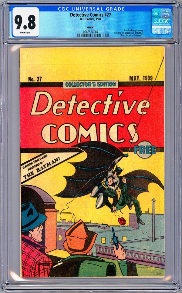 DETECTIVE COMICS 27 CGC 98 NMMT HTF OREO COOKIE PROMO GIVEAWAY REPRINT 1984