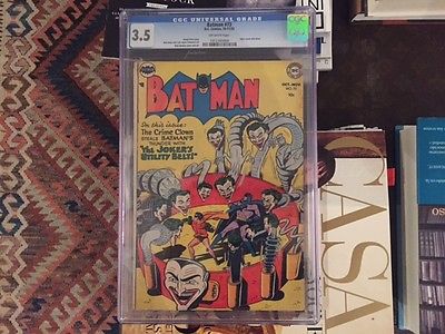Batman 73 OctNov 1952 DC CGC 35 Joker Cover  Utility Belt