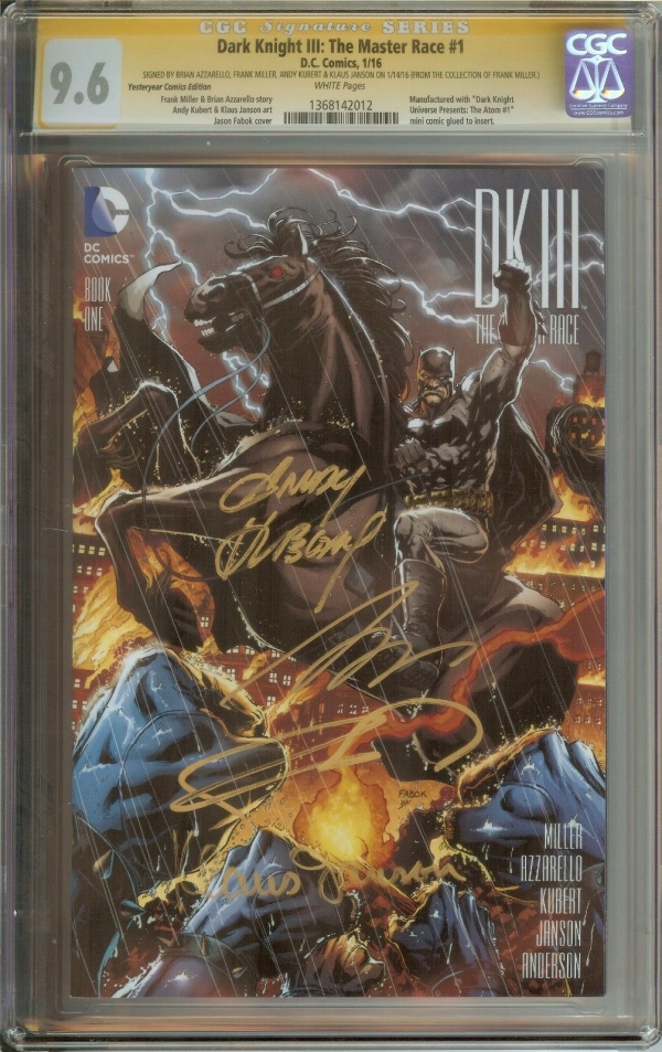 DARK KNIGHT III THE MASTER RACE DK3 1 CGC 96 SS F MILLER YESTERYEAR EDITION