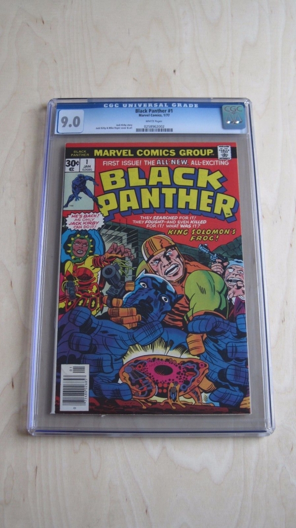 BLACK PANTHER  1 CGC 90 WHITE PAGES 1977 JACK KIRBY MARVEL COMICS NM