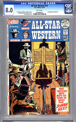 ALL STAR WESTERN 10  CGC 80  FIRST JONAH HEX 1972