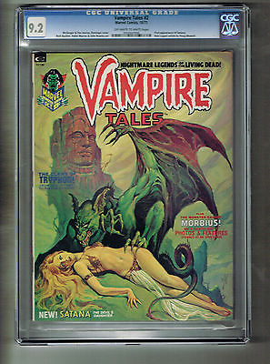 VAMPIRE TALES 2 MARVEL 1973 CGC 92 NM 1st APPEARANCE SATANA LUGOSI BY MOENCH